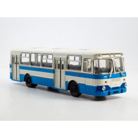 Масштабная модель Ликинский автобус-677М (бело-синий)
