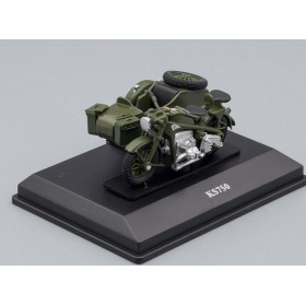 Zundapp KS750 motorcycle with sidecar, matte dark green Zundapp KS750 motorcycle with sidecar, matte dark green