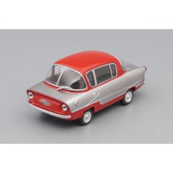 Автолегенды СССР №115 НАМИ-050 "Белка" 1955 г. серебристый с красным 
