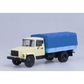 ГАЗ-33073 (двиг. ЗМЗ-513) Грузовое такси, бежевый-синий