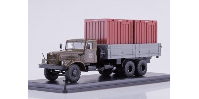 КРАЗ-257Б1 бортовой с контейнерами